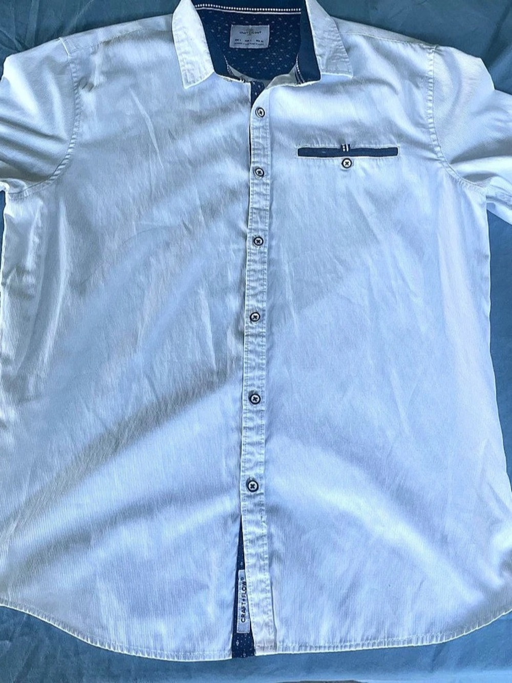 Craft + Flow Men's White Slim Shirt Size Large